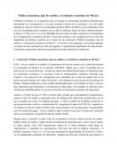 Política monetaria, tipo de cambio y crecimiento económico de México