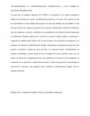 TRANSFORMADO LA ADMINISTRACION TRADICIONAL A UNA CORRECTA GESTIÓN POR PROCESOS