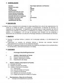 La materia ubica el quehacer de la psicología en áreas específicas de la vida de las organizaciones.