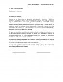 Coordinador de la carrera Por medio de la presente