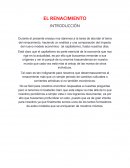 EL RENACIMIENTO - Reseña