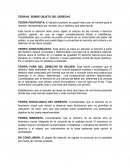 TEORIAS SOBRE OBJETO DEL DERECHO Cuestionario de derecho