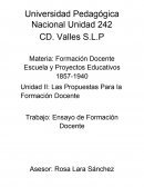 La gran Formación Docente Escuela y Proyectos Educativos 1857-1940