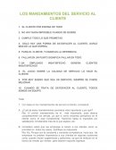 Los mandamientos de servivсio al cliente