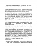 Como vestir para una entrevista de trabajo