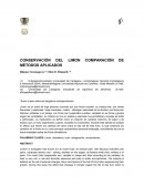CONSERVACIÓN DEL LIMON COMPARACIÓN DE METODOS APLICADOS