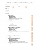 ENCUESTA DEL BAJO RENDIMIENTO DEL OCTAVO AÑO “B”