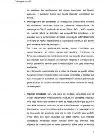 Introducción: Parte del accidente realmente ocurrido y utiliza una lógica de razonamiento que sigue un camino ascendente. Página 7