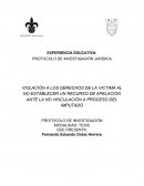 Violacion a los derechos de la victima al no establecer un recurso de apelacion ante la no vinculacion a proceso