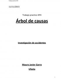 Introducción: Parte del accidente realmente ocurrido y utiliza una lógica de razonamiento que sigue un camino ascendente. Página 1