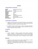 PROGRAMA I. IDENTIFICACIÓN DE LA ASIGNATURA: