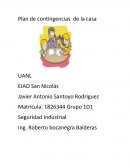 Cual es Plan de contigencia de la casa(seguridad industrial)