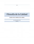Filosofía de la Calidad Aportes de los maestros de la calidad