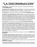 TEMA DE PARTICIPARICON LA DISCRIMINACIÓN