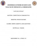 Lista de cotejo Materia: competencia comunicativa