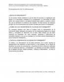 La interpretacion en el proceso de investigacion