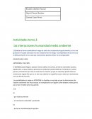 Las interacciones humanidad medio ambiente