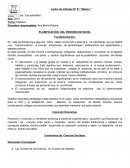 Planificación periodo de inicio nivel inicial