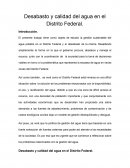 Desabasto y calidad del agua en el distrito federal