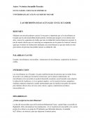 LAS MICROFINANZAS ACTUALES EN EL ECUADOR