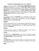 CONTRATO DE ARRENDAMIENTO DEL LOCAL COMERCIAL