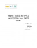 INFORME HIGIENE INDUSTRIAL “AGENTES DE RIESGOS FÍSICOS: RUIDO”