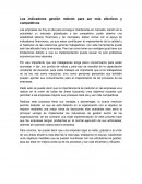 Los indicadores gestión método para ser más efectivos y competitivos