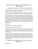 DINAMICA SOCIAL UNIDAD 1 FUNDAMENTOS DE LA SOCIOLOGIA