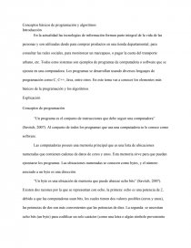 Conceptos básicos de programación y algoritmos. Página 1
