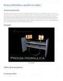 Prensa Hidráulica, modelo en vidrio