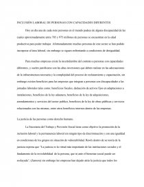 INCLUSIÓN LABORAL DE PERSONAS CON CAPACIDADES DIFERENTES. Página 1