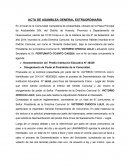 Acta de asamblea general extraordinaria