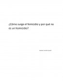 Cómo surge el femicidio y por qué no es un homicidio