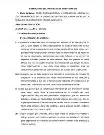 CLIMA ORGANIZACIONAL Y DESEMPEÑO LABORAL EN LOS TRABAJADORES DE LA UNIDAD DE GESTIÓN EDUCATIVA. Página 1