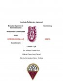 INTRODUCCIÓN A LA VENTA Cuestionario Unidad 3 y 4