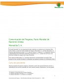 Comunicación de Progreso, Pacto Mundial de Naciones Unidas