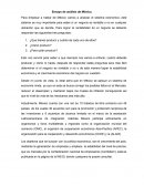 Ensayo de análisis de México.