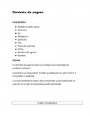 Contrato de seguro Característica