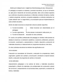 PERFILES FORMATIVOS Y ÁMBITOS PROFESIONALES DEL PEDAGOGO. Página 1