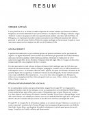 RESUMEN HISTORIA DE LA LENGUA CATALANA
