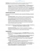 Marketing: proceso de analizar, planificar y ejecutar la concepción, precio, distribución y promoción de un producto/servicio que cubra una necesidad de los clientes