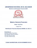 Planificación Financiera Empresa SARAM, S.A. DE C.V.