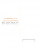 Gestión del Alcance, Gestión del Tiempo, Gestión del Costo y aplicación práctica con uso de software