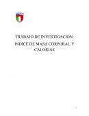 INDICE DE MASA CORPORAL Y CALORIAS