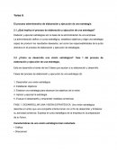 El proceso administrativo de elaboración y ejecución de una estrategia