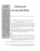 Trabajo La voz de Dios