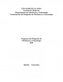 Programa del Postgrado de Obstetricia y Ginecología