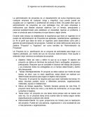 El ingeniero en la administración de proyectos