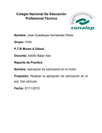Realizar la aplicación de lubricación en el sist. Del vehículo. Página 1