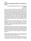 LA FALTA DE PERSONAS LÍDERES EN LA PROVINCIA DE CHOTA.